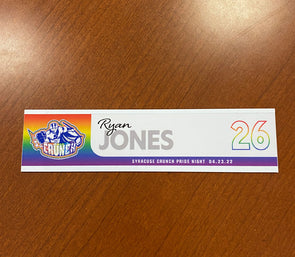 #26 Ryan Jones Pride Night Nameplate - April 23, 2022