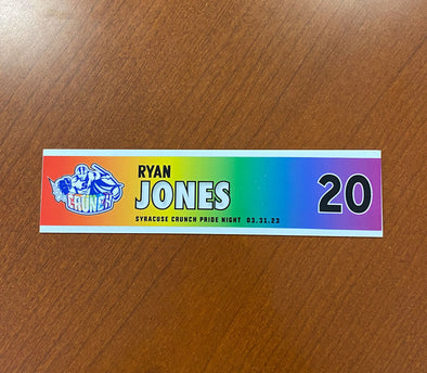 #20 Ryan Jones Pride Night Nameplate - March 31, 2023