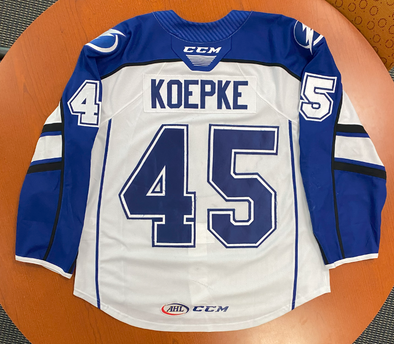 #45 Cole Koepke White Jersey - 2022-23