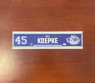 #45 Cole Koepke Away Nameplate