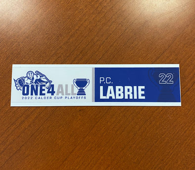 #22 P.C. Labrie Calder Cup Playoffs Nameplate - 2021-22