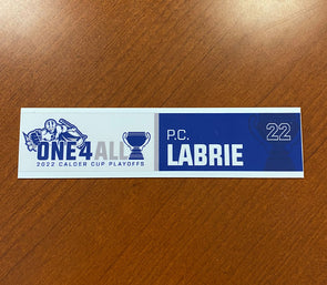 #22 P.C. Labrie Calder Cup Playoffs Home Nameplate - 2021-22