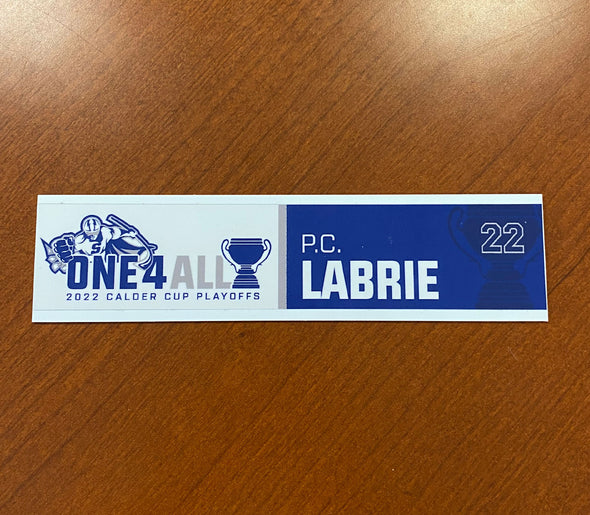 #22 P.C. Labrie Calder Cup Playoffs Home Nameplate - 2021-22