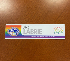 #22 P.C. Labrie Pride Night Nameplate - April 23, 2022