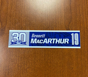 #19 Bennett MacArthur 30th Nameplate 2023-24