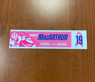 #19 Bennett MacArthur - 2023-24 Pink in the Rink