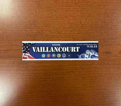 Max Vaillancourt Military Appreciation Nameplate - November 10, 2023
