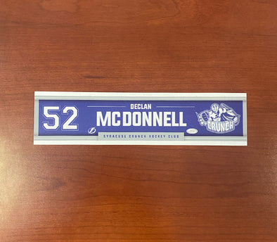 #52 Declan McDonnell Away Nameplate