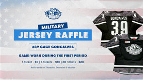 #39 Gage Goncalves Military Appreciation Jersey Raffle