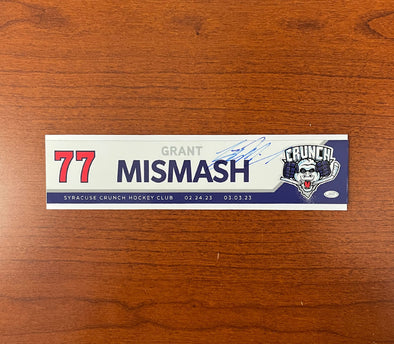 Autographed #77 Grant Mismash Reverse Retro Nameplate - 2022-23 Season