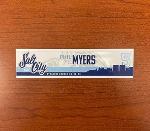 #5 Phil Myers Salt City Night Nameplate - April 8, 2023
