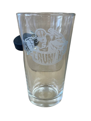 Hockey Puck Pint Glass