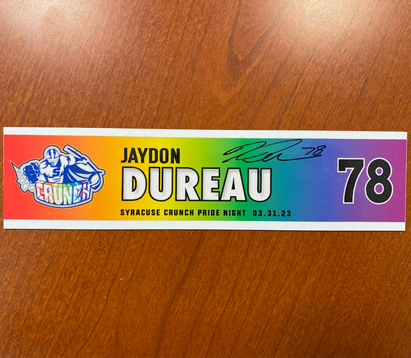 #78 Jaydon Dureau Pride Night Nameplate - March 31, 2023
