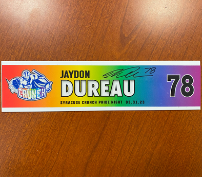 #78 Jaydon Dureau Pride Night Nameplate - March 31, 2023