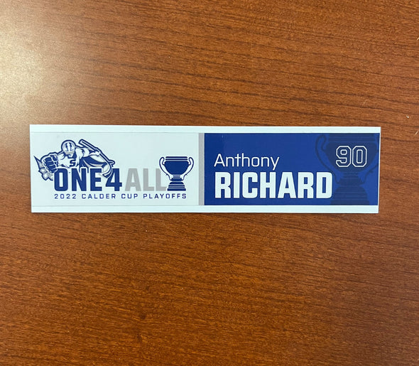 #90 Anthony Richard Calder Cup Playoffs Away Nameplate - 2021-22