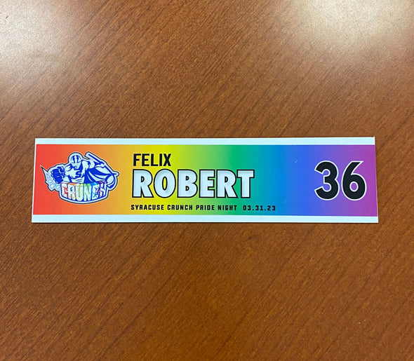 #36 Felix Robert Pride Night Nameplate - March 31, 2023