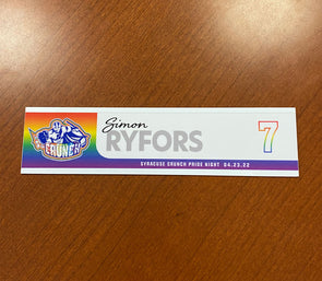 #7 Simon Ryfors Pride Nameplate - April 23, 2022