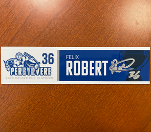 Autographed #36 Felix Robert Calder Cup Playoffs Nameplate - 2023