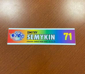 #71 Dmitry Semykin Alternate Pride Night Nameplate - March 31, 2023