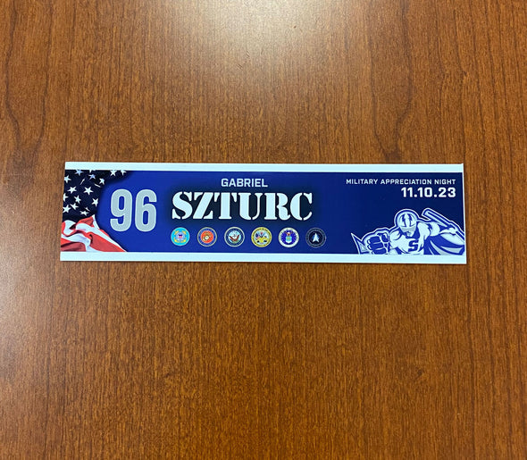 #96 Gabriel Szturc Military Appreciation Nameplate - November 10, 2023