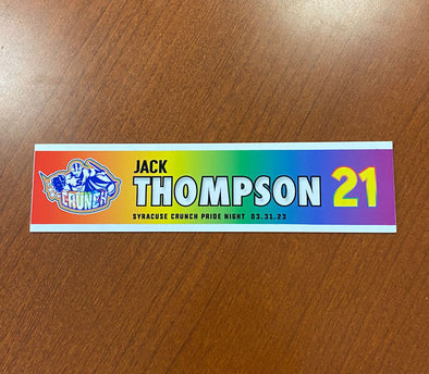 #21 Jack Thompson Alternate Pride Night Nameplate - March 31, 2023