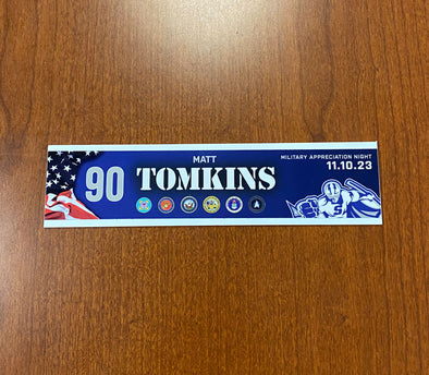 #90 Matt Tomkins Military Appreciation Nameplate - November 10, 2023