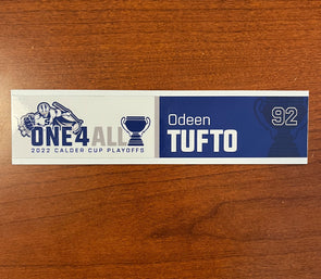 #92 Odeen Tufto Calder Cup Playoffs Away Nameplate - 2021-22