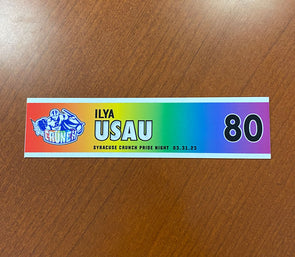 #80 Ilya Usau Pride Night Nameplate - March 31, 2023