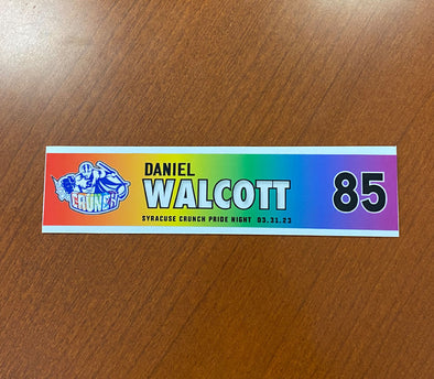 #85 Daniel Walcott Pride Night Nameplate - March 31, 2023