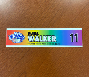 #11 Daniel Walker Pride Night Nameplate - March 31, 2023