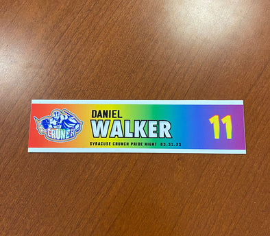 #11 Daniel Walker Alternate Pride Night Nameplate - March 31, 2023
