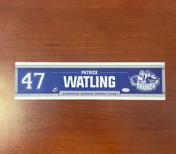 #47 Patrick Watling Away Nameplate