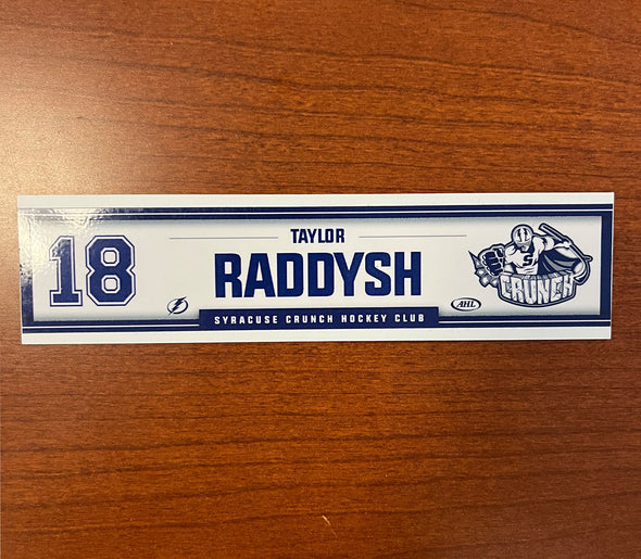 #18 Taylor Raddysh Home Locker Room Nameplate