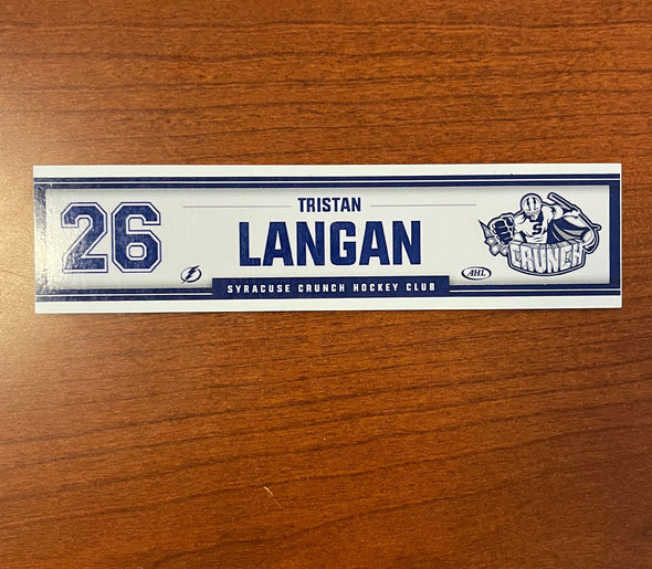 #26 Tristan Langan Home Locker Room Nameplate