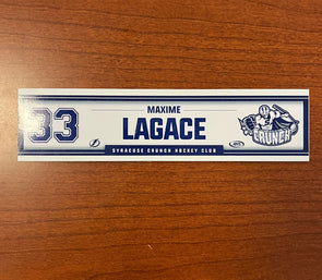 #33 Maxime Lagace Home Locker Room Nameplate