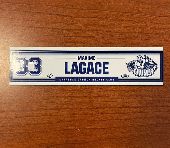 #33 Maxime Lagace Home Locker Room Nameplate