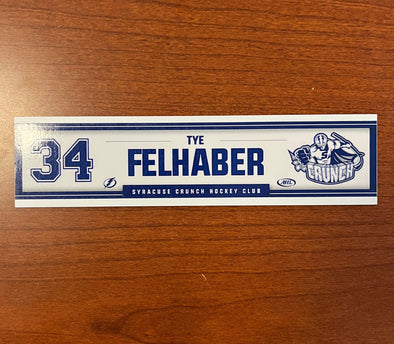 #34 Tye Felhaber Home Locker Room Nameplate