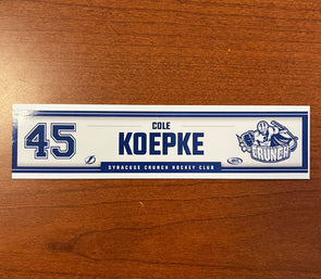 #45 Cole Koepke Home Locker Room Nameplate