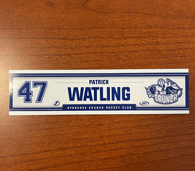 #47 Patrick Watling Home Locker Room Nameplate