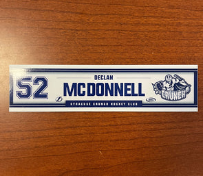 #52 Declan McDonnell Home Locker Room Nameplate