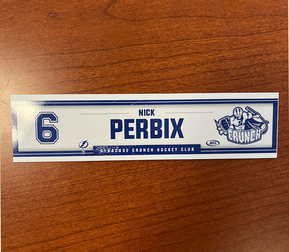 #6 Nick Perbix Home Locker Room Nameplate