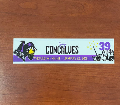 #39 Gage Goncalves Wizarding Night Nameplate - 2023-24 Season