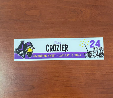 #24 Max Crozier Wizarding Night Nameplate - 2023-24 Season