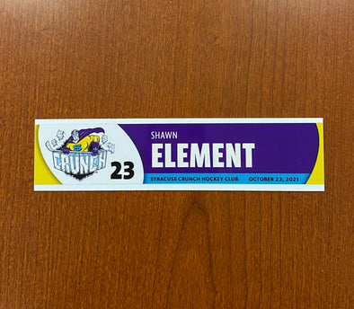 #23 SHAWN ELEMENT OPENING NIGHT NAMEPLATE - OCTOBER 23, 2021