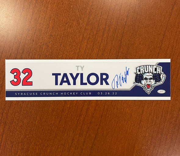 Autographed #32 Ty Taylor Reverse Retro Nameplate - March 23 & 26, 2022