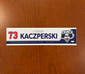 #73 Corbin Kaczperski Reverse Retro Nameplate - March 23 & 26, 2022