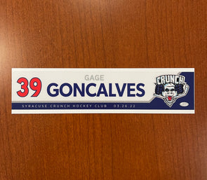 #39 Gage Goncalves Reverse Retro Nameplate - March 23 & 26, 2022