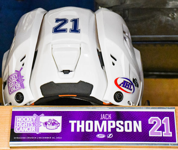 #21 Jack Thompson Hockey Fights Cancer Nameplate - December 16, 2022