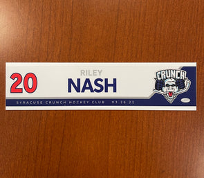 #20 Riley Nash Reverse Retro Nameplate - March 23 & 26, 2022