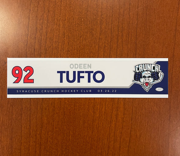 #92 Odeen Tufto Reverse Retro Nameplate - March 23 & 26, 2022